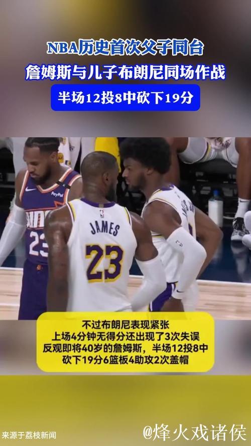 书写NBA新纪录!詹姆斯父子同时登场创造历史 书写NBA新纪录!詹姆斯父子同时登场创造历史